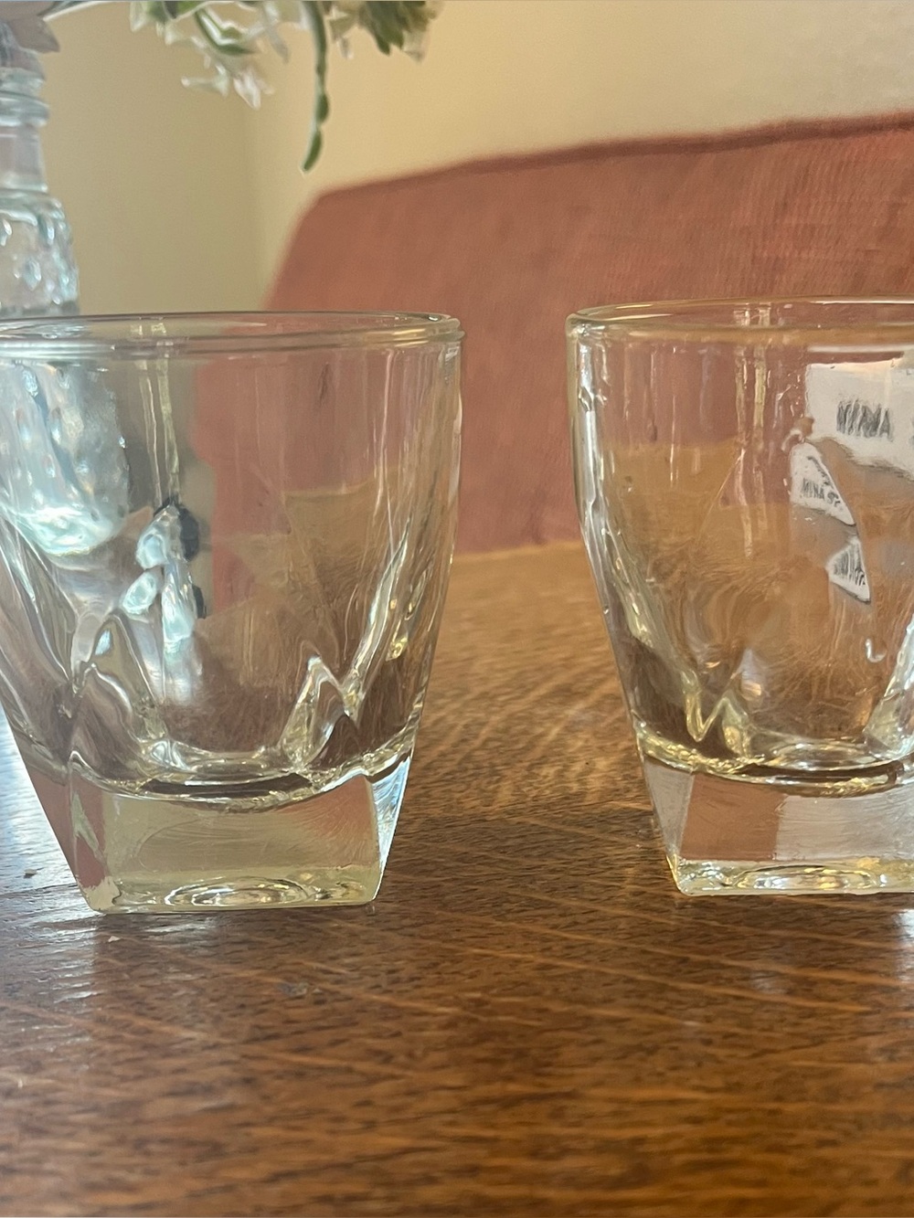 2 Vintage Colony Vanity Double Old Fashioned Rocks Juice Glasses - Picture 1 of 4